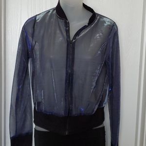 Sheer bomber jacket